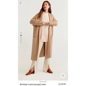 Mango Knitted Unstructured Coat